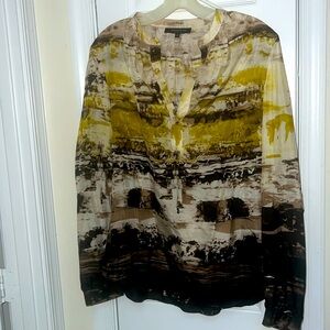 Lafayette 148 NY Watercolor Silk Blouse